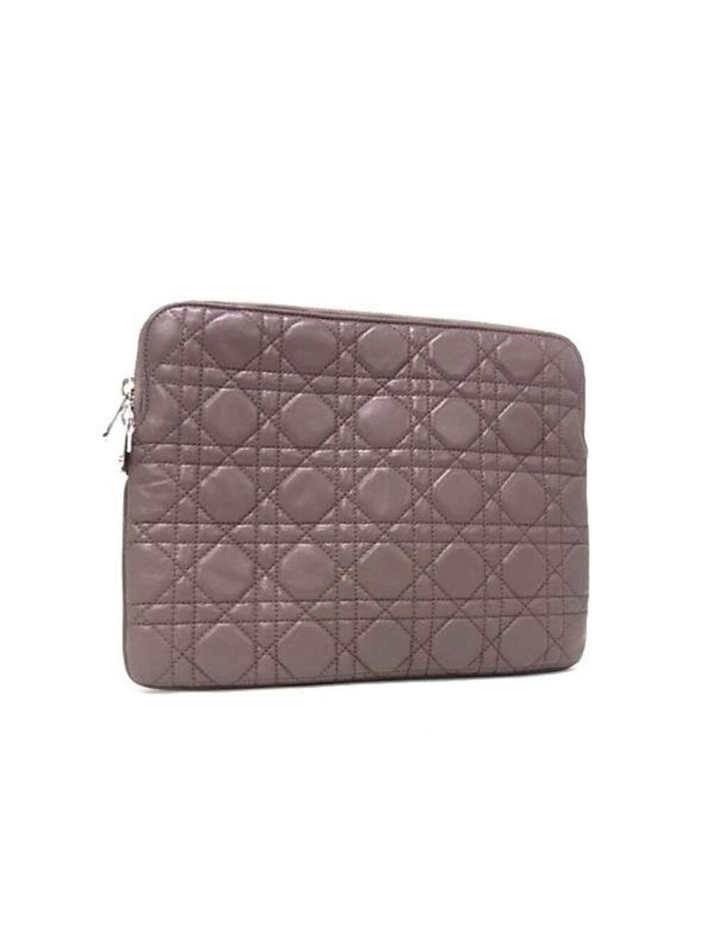 Dior Cannage Leather Clutch Multi Case Greige